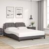 vidaXL Bed Frame without Mattress "Zadar" Grey 160x200 cm Faux Leather
