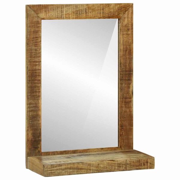 vidaXL Bathroom Mirror Brown 50 x 22 x 70 cm Solid Mango Wood