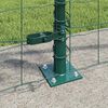 vidaXL Fence with Post Green 1 x 10 m Steel
