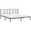 vidaXL Metal Bed Frame without Mattress with Headboard Black 193x203cm