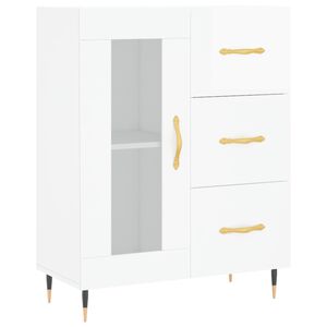 vidaXL Sideboard High Gloss White 69.5x34x90 cm Engineered Wood