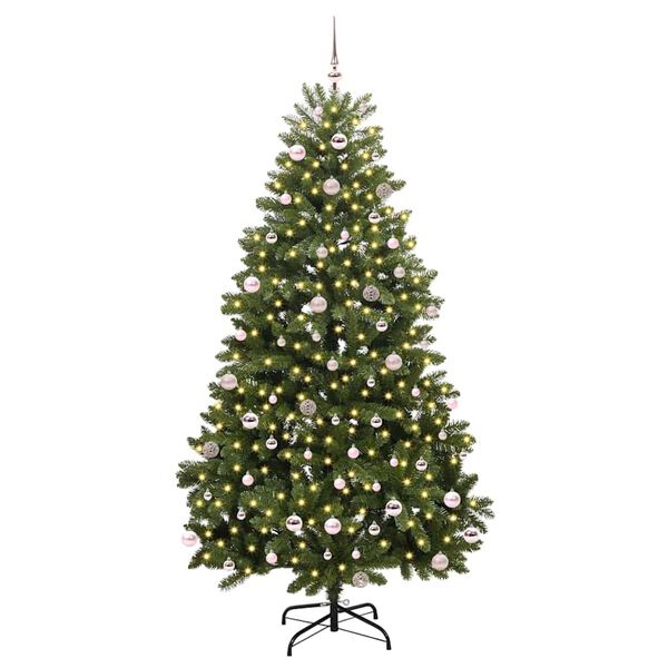 vidaXL Artificial Christmas Tree Green 240 cm PVC and Metal
