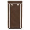 Fabric Shoe Cabinet with Cover 58 x 28 x 106 cm Brown