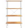 vidaXL 4-Tier Shelving Unit White and Oak 80x40x130 cm