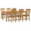 vidaXL Dining Set 7 pcs Grey Solid Oak Wood