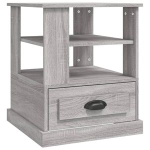 vidaXL Side Table Grey Sonoma 50x50x60 cm Engineered Wood