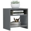 vidaXL Bedside Cabinet High Gloss Grey 40x30x40 cm Engineered Wood