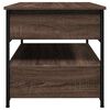 vidaXL Coffee Table Brown Oak 70x50x50 cm Engineered Wood and Metal