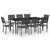 vidaXL 9 Piece Outdoor Dining Set Steel