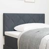 vidaXL LED Headboard with Headboard Dark Grey 100 cm Faux Leather