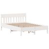vidaXL Bed Frame without Mattress White 140x190 cm Solid Wood Pine