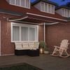 vidaXL Automatic Retractable Awning with LED Brown 300x250 cm