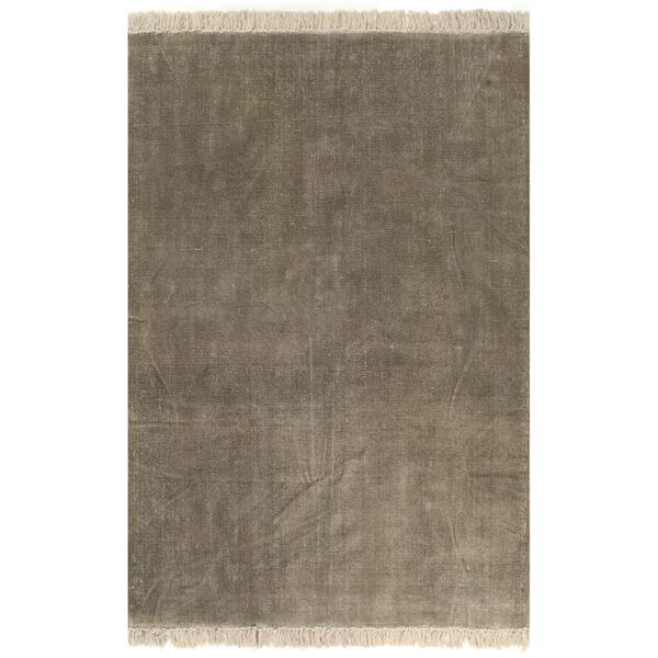 vidaXL Kilim Rug Cotton 160x230 cm Taupe