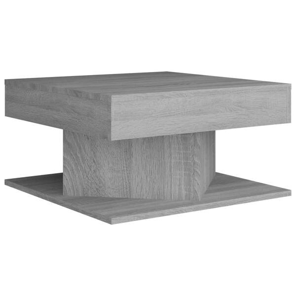 vidaXL Coffee Table Grey Sonoma 57x57x30 cm Engineered Wood
