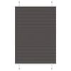 vidaXL Pleated Blind Black 100x100 cm Fabric Width 99.4 cm Polyester