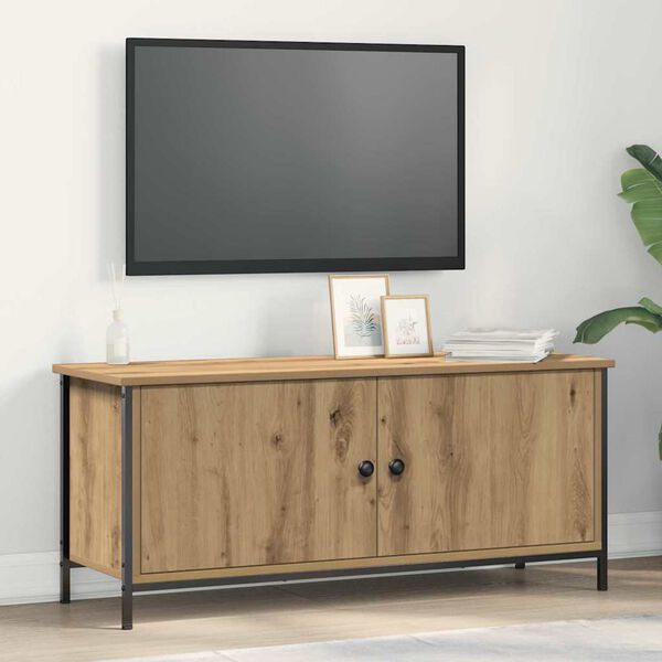 vidaXL TV Cabinet Artisan Oak 100 x 35 x 45 cm Engineered Wood
