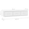 vidaXL Wall-mounted Drawer Shelf White 88x26x18.5 cm Engineered Wood