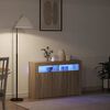 vidaXL Sideboard Sonoma oak 116 x 30 x 75 cm Engineered wood