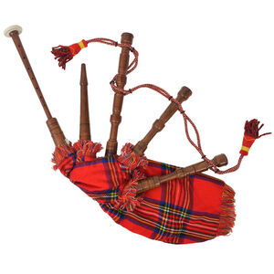 vidaXL Kid&rsquo;s Scottish Great Highland Bagpipes Red Royal Stewart Tartan