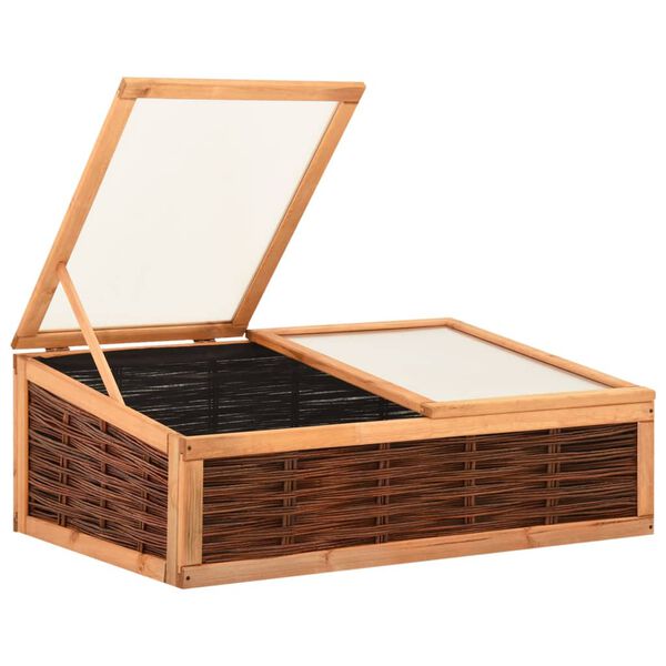 vidaXL Greenhouse 120x80x45 cm Solid Pinewood and Willow