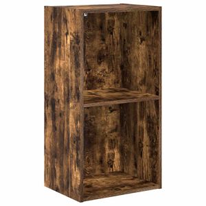 vidaXL Bookcase Smoked Oak 40x30x77 cm Engineered Wood