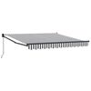 vidaXL Retractable Awning Anthracite and White 3x2.5m Fabric&Aluminium