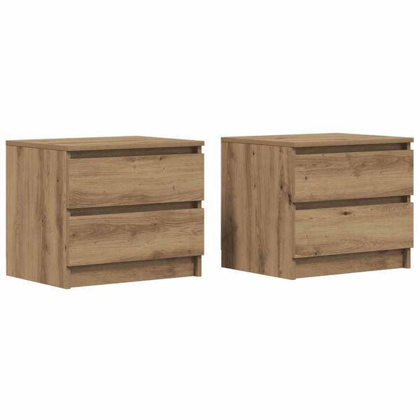 vidaXL Bedside Cabinets 2 pcs Artisan Oak 50x40x43.5 cm Engineered Wood
