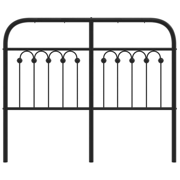 vidaXL Metal Replace Headboard Black 120 cm