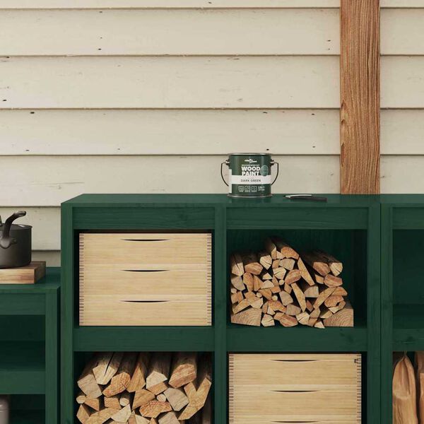 vidaXL Wood Paint Green 16.5 x 16.5 x 16 cm Wall Print