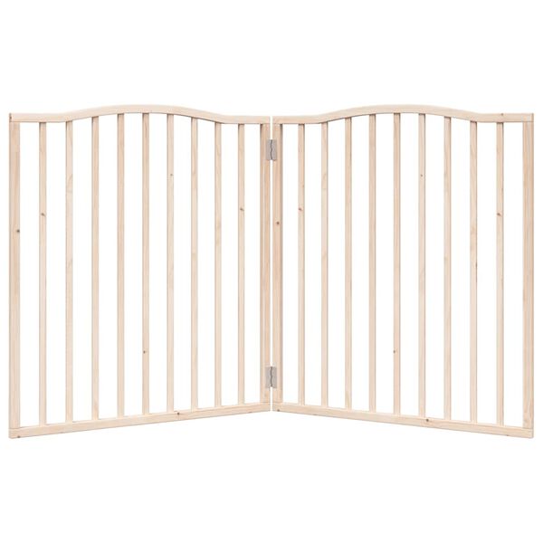 vidaXL Dog Gate Foldable 2 Panels 160 cm Poplar Wood