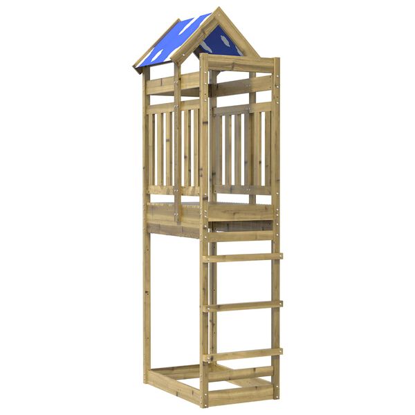 vidaXL Play Tower Brown 52.5 x 85 x 239 cm Solid Impregnated Wood