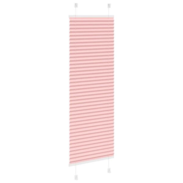 vidaXL Pleated Blind Pink 45x100 cm Fabric Width 44.4 cm Polyester