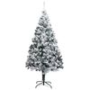 vidaXL Artificial Christmas Tree with Flocked Snow Green 240 cm PVC