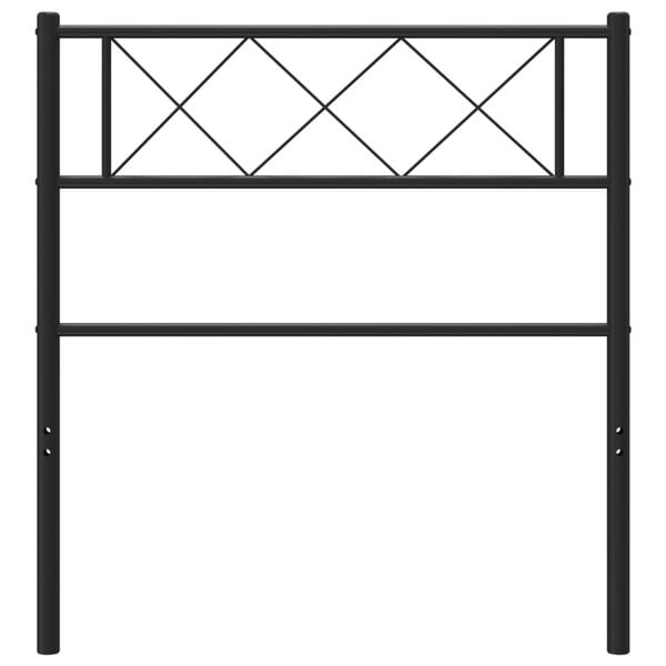vidaXL Metal Replace Headboard Black 90 cm