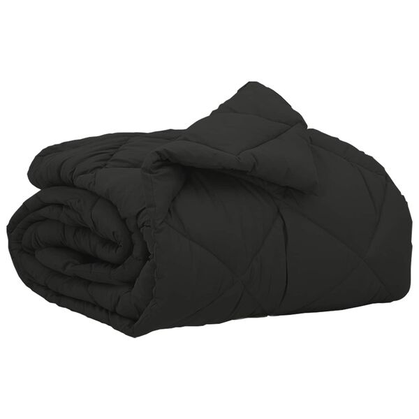 vidaXL Full Year Duvet Black 200 x 155 cm Microfiber