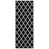 vidaXL Runner Rug BCF Black and White 100x350 cm