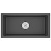 vidaXL Handmade Kitchen Sink Black Stainless Steel