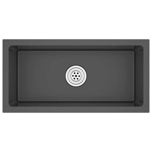 vidaXL Handmade Kitchen Sink Black Stainless Steel