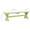 vidaXL Garden Bench 170 cm Impregnated Pinewood