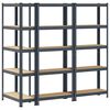 vidaXL 5-Layer Storage Shelves 3 pcs Anthracite Steel&Engineered Wood
