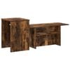 vidaXL Console Table Smoked Oak 91.5 x 35 x 38.5 cm Engineered Wood
