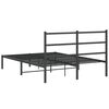 vidaXL Metal Bed Frame without Mattress with Headboard Black 140x190cm