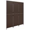 vidaXL Room Divider 3 Panels Brown Poly Rattan