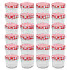vidaXL Glass Jam Jars with White and Red Lids 24 pcs 110 ml