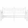 vidaXL Daybed Frame with Headboard White 100 x 200 cm Steel