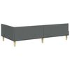 vidaXL Corner Bed Frame with Headboard Dark Grey 80 x 200 cm Fabric