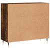vidaXL Sideboard Smoked Oak 90x34x80 cm Engineered Wood