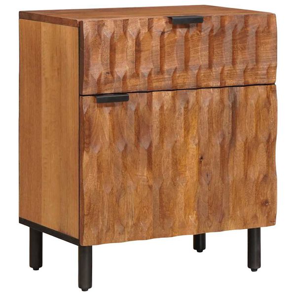 vidaXL Bedside Cabinet Brown 50 x 33 x 60 cm Solid Mango Wood