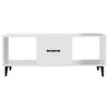 vidaXL Coffee Table High Gloss White 102x50x40 cm Engineered Wood