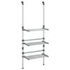 vidaXL 3-Tier Hanging Laundry Drying Rack Aluminium